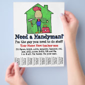 Handyman. Carpenter. Bouwer. Marketing flyer (Hand)