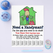 Handyman. Carpenter. Bouwer. Marketing flyer (Enkel)