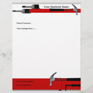 Handyman Carpenter Painter Letterhead Stationery