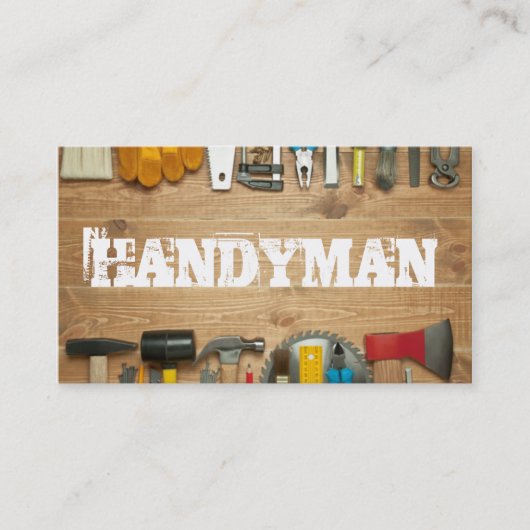 Handyman, Carte de visite de maintenance (Devant)
