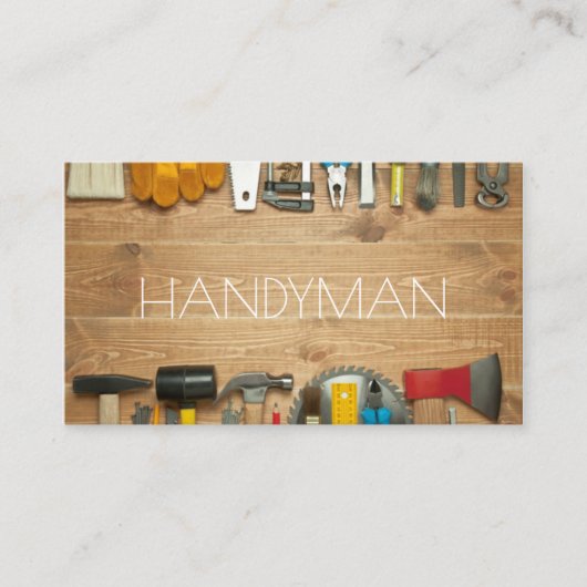 Handyman, Carte de visite de maintenance (Devant)