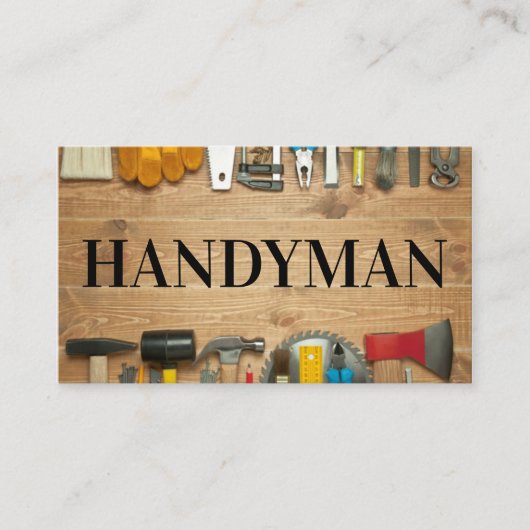 Handyman, Carte de visite de maintenance (Devant)
