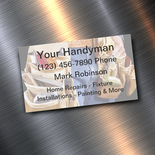 Handyman Carte de visite Magnets Document