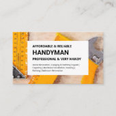 Handyman Carte de visite - Outils de travail / Dir (Devant)