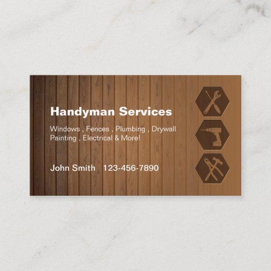 Handyman cartes de visite remodelage de constructi (Devant)