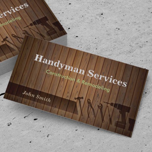 Handyman cartes de visite remodelage de constructi