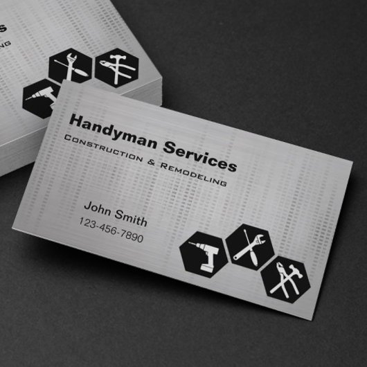 Handyman cartes de visite remodelage de constructi