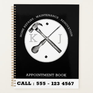 Handyman Construction Logo d'entreprise Noir Perso
