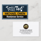 Handyman Construction Tools Lijst Visitekaartje (Voorkant / Achterkant)