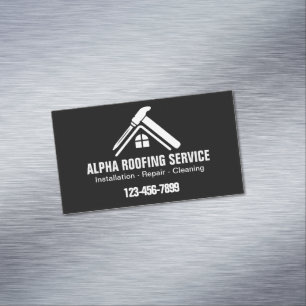 Handyman Dak Reparatie Bouw Dakbedekking Roofer Magnetisch Visitekaartje