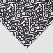 Handyman DIY Mister Fixit Hammer Nuts Bolts Tools Tissuepapier (Detail)