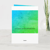 Handyman Feestdagen Kaart (Achterkant)