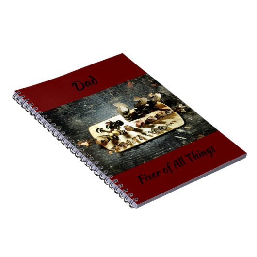 Handyman Fixer of All Dingen Drill Bits Notitieboek (Rechterzijde)