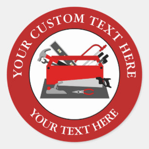 Handyman Gereedschap Doos 1 1/2" Ronde Sticker