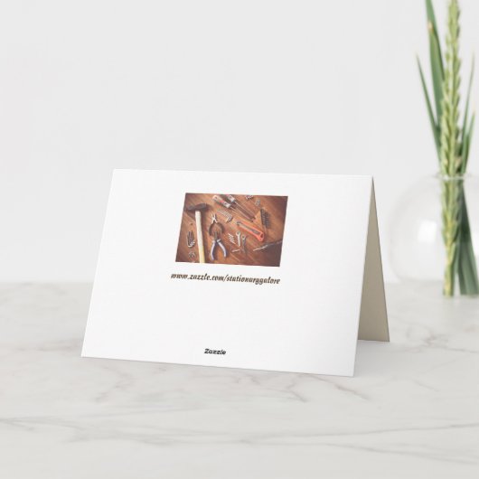 handyman gereedschap wenskaart kaart (Achterkant)