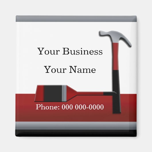 Handyman Hammer en Paintborstel Magnet Magneet (Voorkant)