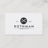Handyman Hammer en Saw Carpenter Visitekaartje (Voorkant)