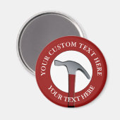 Handyman Hammer Icon Magnet Magneet (Voorkant / Achterkant)