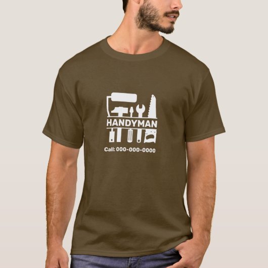 Handyman - Hardware Tools Monogram T-shirt (Voorkant)