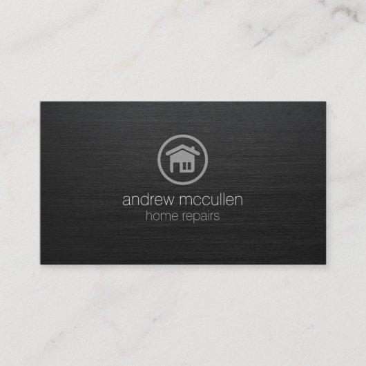 Handyman Home Reparaties Bouwhuis Icoon Visitekaartje (Voorkant)