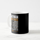 Handyman Hourly Rate Funny Handyman Koffiemok (Voorkant links)