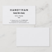Handyman [Letterdrukstijl] Visitekaartje (Voorkant / Achterkant)