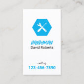 Handyman Loodgieter Reparatie Service Minimalist B Visitekaartje (Voorkant)