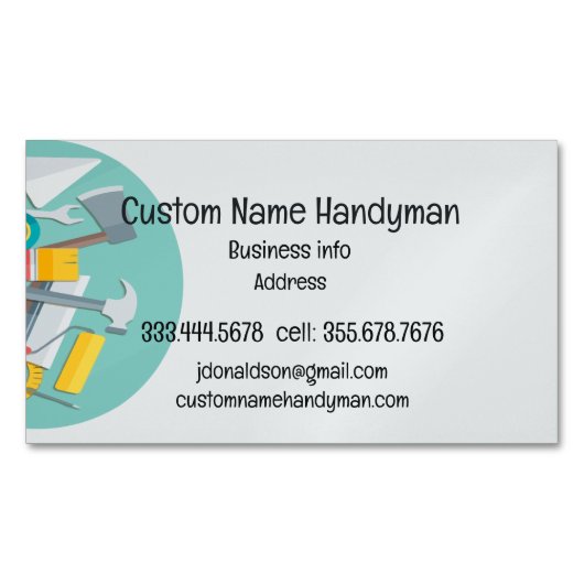 Handyman M. Fixit Cartes de visite sur mesure (devant)