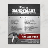 Handyman Maintenance Service Professional Metal Flyer (Voorkant)
