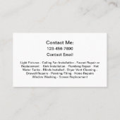 Handyman Meilleurs Cartes de visite (Dos)