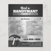 Handyman Metallic Repair & Maintenance Service Flyer (Voorkant)