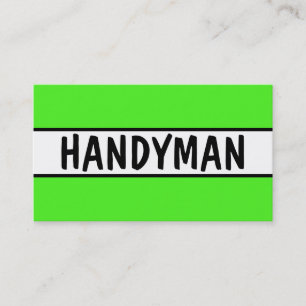 Handyman Neon Groen Visitekaartje