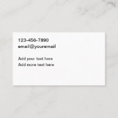 Handyman Nouveau Carte de visite (Dos)