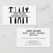 Handyman Outils Carte de visite minimal (Devant / Derrière)