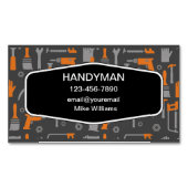 Handyman Outils Thème Cartes de visite magnétiques (devant)