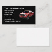 Handyman Pickup Truck Cartes de visite (Devant / Derrière)