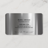 Handyman Plumber Maintenance Service Visitekaartje (Achterkant)