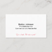 Handyman Plumber Wfranonderhoud Visitekaartje (Achterkant)