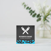 Handyman Plumbing Pipe WFrench Black Mesh Plumber Vierkante Visitekaartje (Staand voorkant)