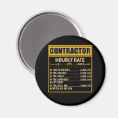 Handyman Price Chart Contractor Hourly Rate Labor Magneet (Voorkant / Achterkant)