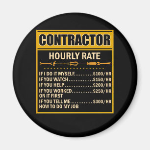 Handyman Price Chart Contractor Hourly Rate Labor Magneet