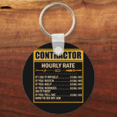 Handyman Price Chart Contractor Hourly Rate Labor Sleutelhanger (Voorkant)