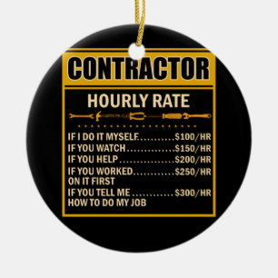 Handyman Price Chart Contractor Hourly Rate Labour Keramisch Ornament
