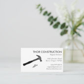 Handyman Remodel Hammer & Nails Cool Visitekaartje (Staand voorkant)