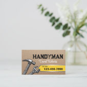 Handyman Reparatie Onderhoudsservice  Kraft Visitekaartje (Staand voorkant)