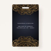 Handyman Repareert Black Gold Badge (Achterkant)