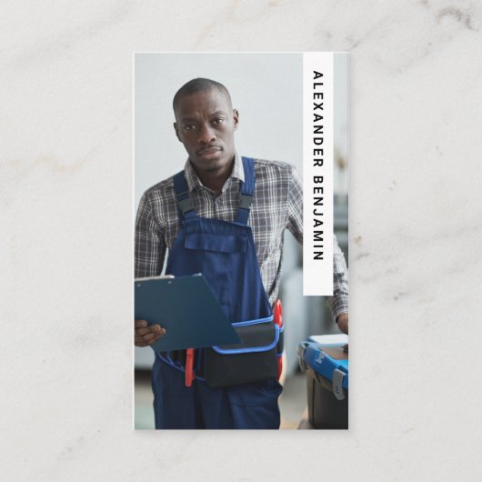 Handyman Réparer Photo QR Code Carte de visite (Devant)