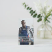 Handyman Réparer Photo QR Code Carte de visite (Debout devant)