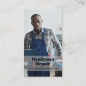 Handyman Réparer Photo QR Code Carte de visite (Devant)