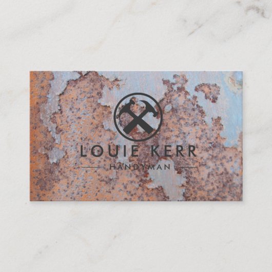 Handyman Rusty Metal Visitekaartje (Voorkant)